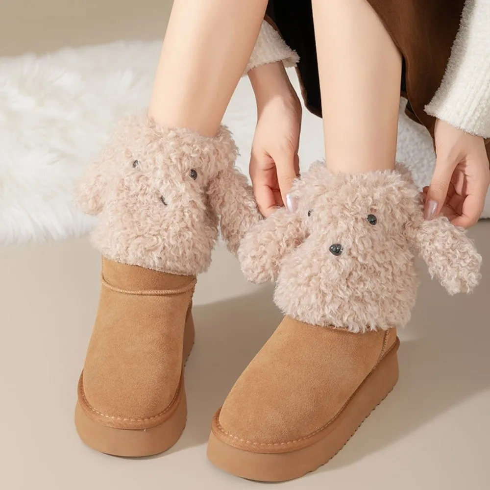 

Cute Y2K Puppy Leg Warmers Spicy Girls JK Dog Ears Foot Cover Warm Lolita Boots Cover Fall Winter