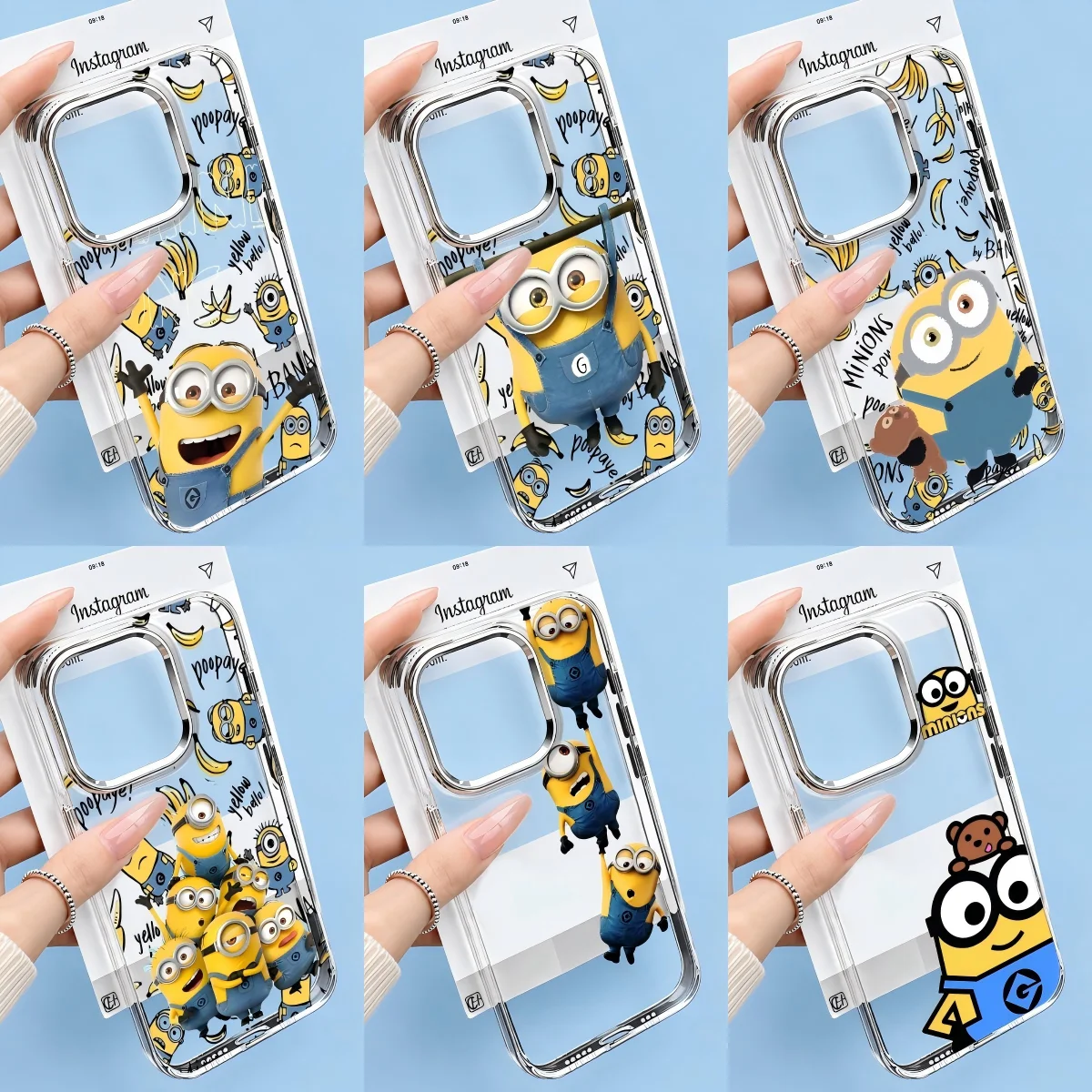 Adorable coque de téléphone Anime M-Miniones pour Xiaomi Redmi Note 15 14 13 14c 13c 12 11 12s 12c 10c 10 Pro Plus 4G 5G, coque transparente