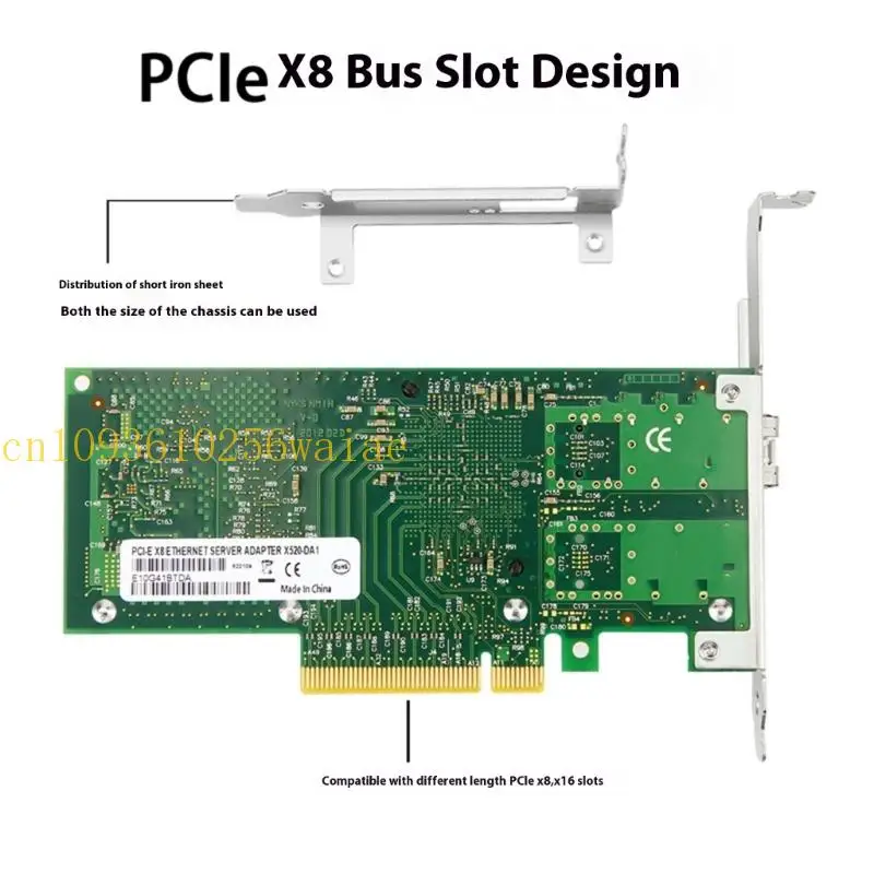 652F Profile baixo perfil 10G SFP+ Interfaces Card Pciexpress para vários servidores sistemas operacionais