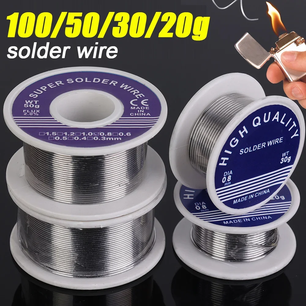 100/20g Low Temperature Solder Wire Easy Melt Tin Lead Alloy Soldering Rods Aluminum Copper Iron Metal Weld Cored Welding Wires