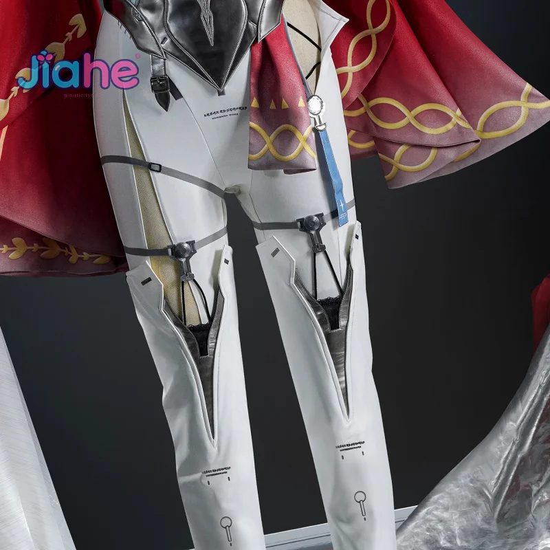 게임 Wuthering Waves Lupa 코스프레 의상 점프 슈트 신발 커버 테일 망토 가슴 갑옷 소품 세트 할로윈 고품질 새 유니폼