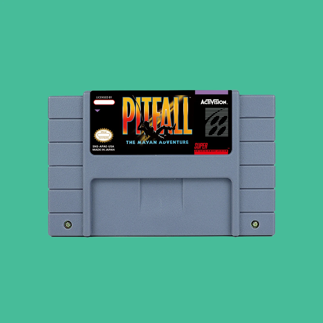 Action Game for Pitfall - The Mayan Adventure  - USA or EUR version Cartridge available for SNES  Game Consoles