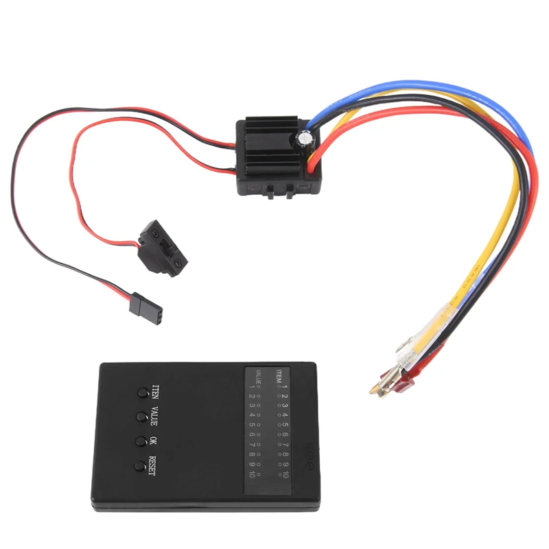 Practical 80A ESC WP-880 1/10 1/8 WP-Crawler Brush Brushed 80A 1080 Electronic Speed Controller Waterproof ESC with Program Card