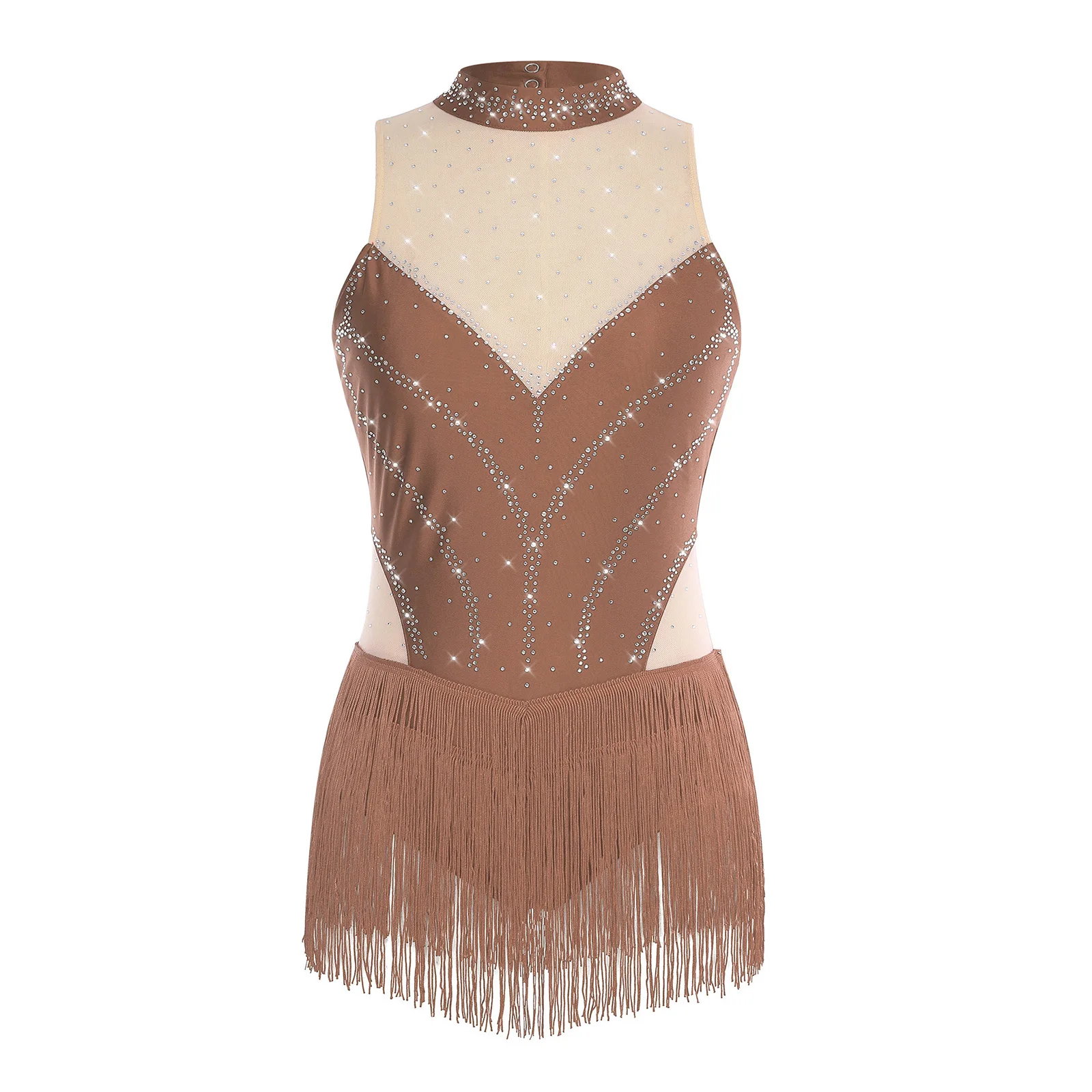 Mulheres salão de baile tango salsa dança latina borla collant traje ginástica bodysuit ballet jazz desempenho macacões franjas