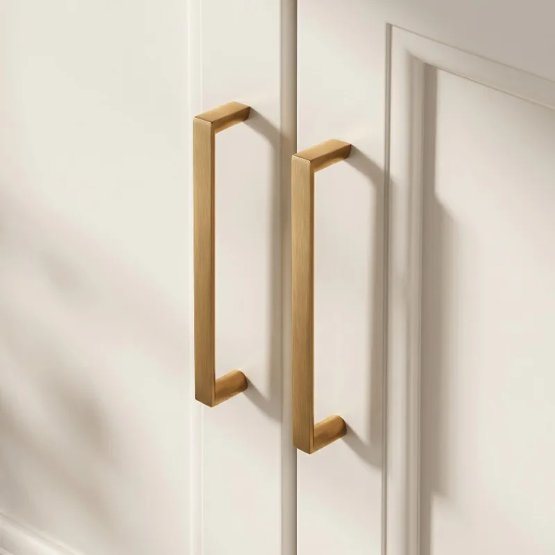 Brass Wire-drawn Color European-style Minimalist Cabinet Wardrobe Drawer Shoe Cabinet Furniture Handle Bedroom Wardrobe Handles