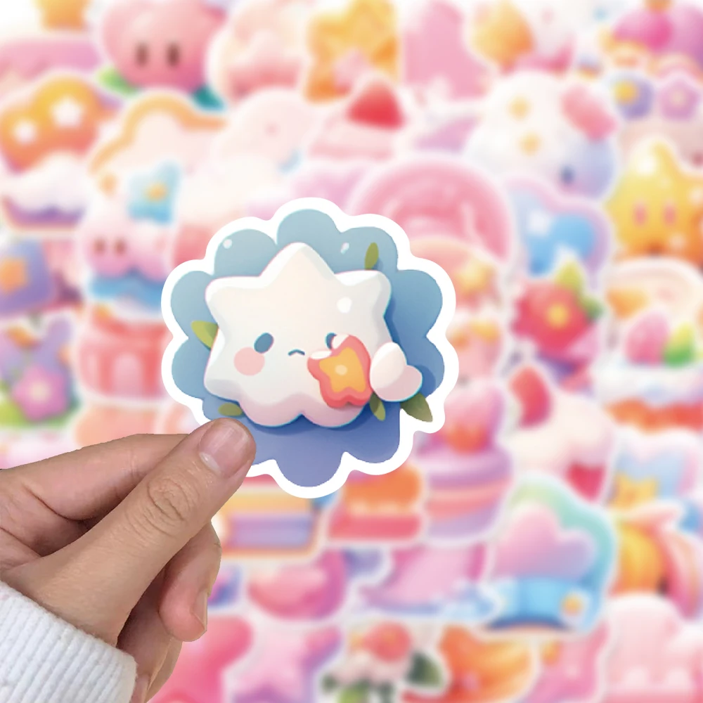 56PCS 3D Icon Cute Cartoon Personality Creative Graffiti Sticker Handcase Computer Car Skateboard Waterproof Sticker Wholesale