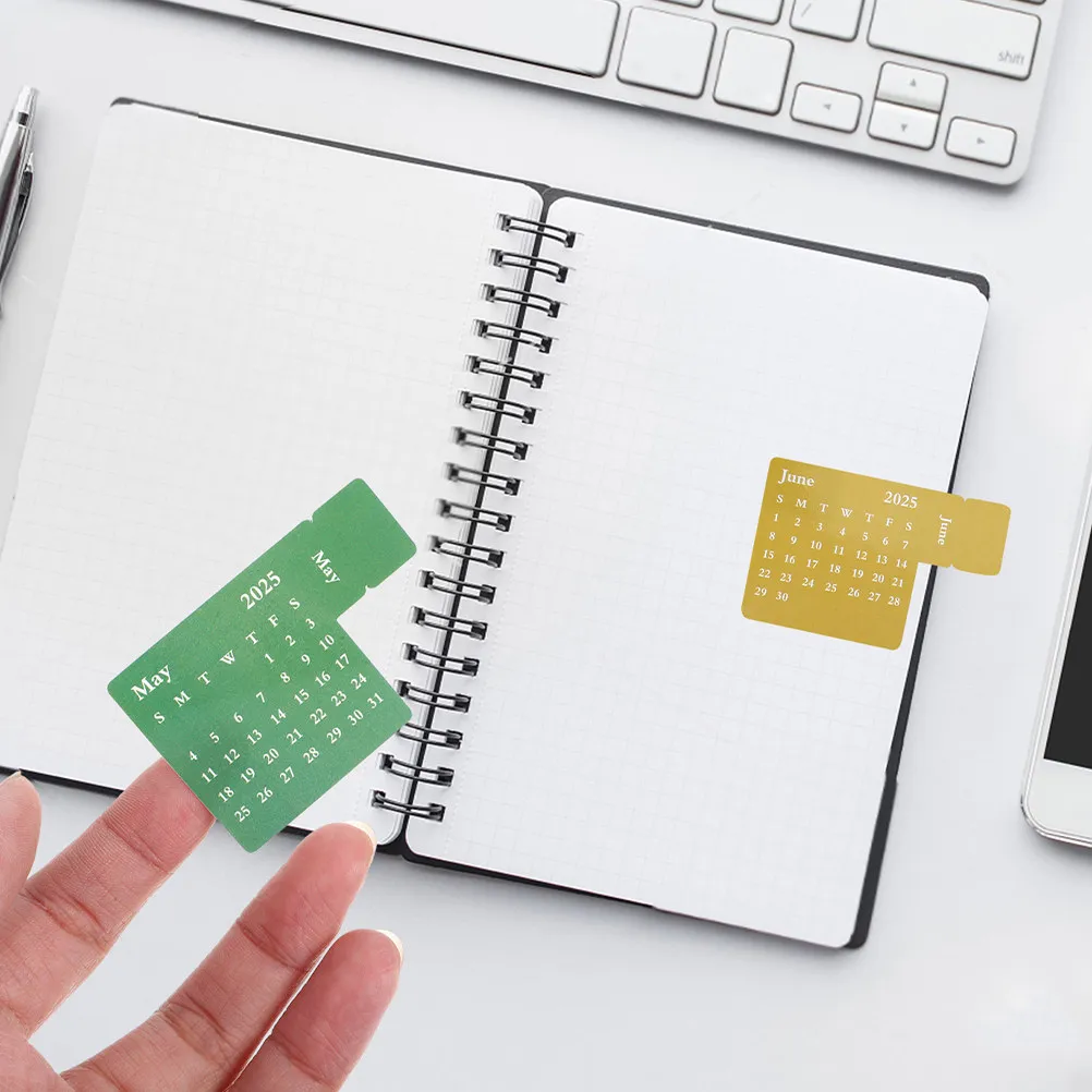 

2Set 2025 DIY Planner Stickers Colorful Monthly Tabs for Journals Notebooks Calendar Organizer Date Label