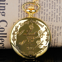 Vintage Men's Luxury Gold Engraved Chronograph Pocket Watch Timeless Jewelry for Husbands Pendant Souvenir Men's Quartz Clock