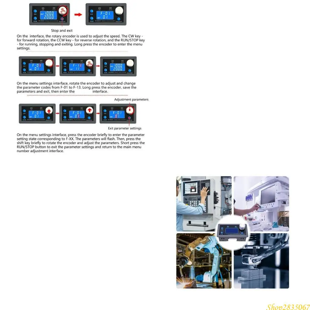 

Industrial Stepper Motor Controllers Module with Cycle Memory Plastic Housing Easy to Use For Machinery Motion Systems 831F