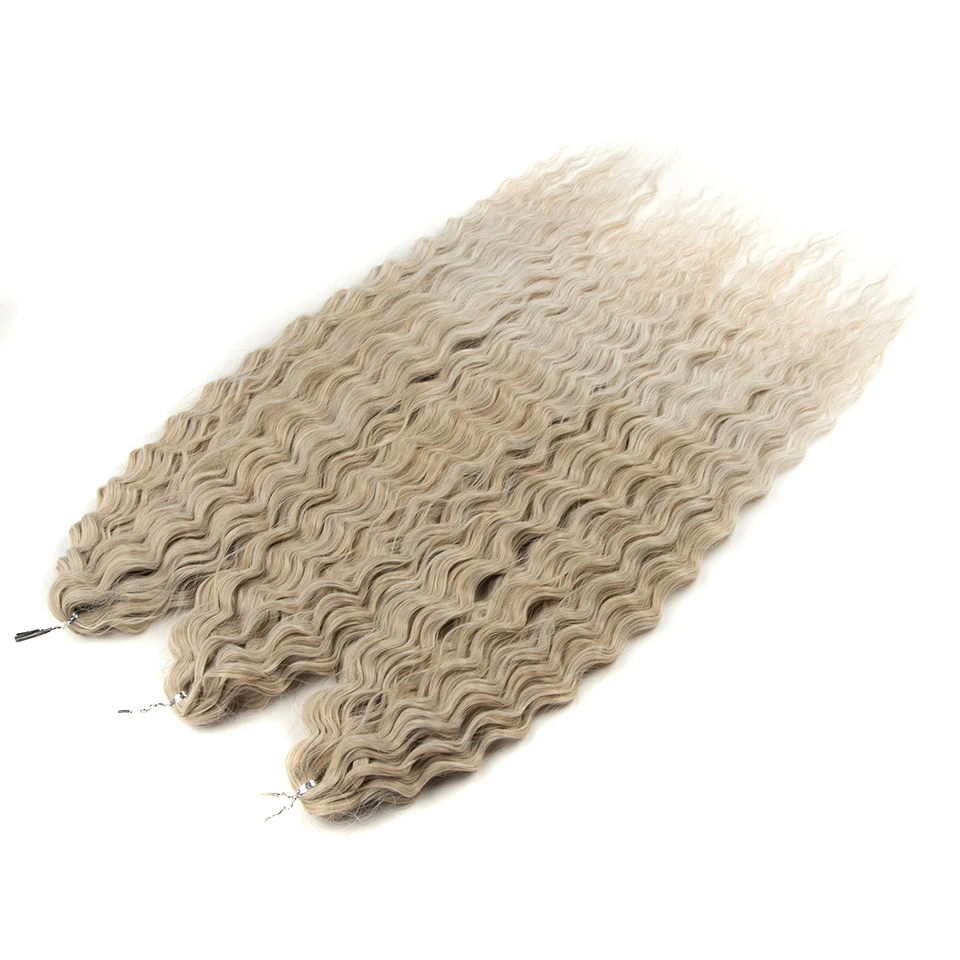 Ariel Hair Synthetisch Twist Gehaakt Krullend Haar 24 Inch Watergolf Vlechthaar Ombre Blond Bruin Diepe Golf Vlechthaarverlenging - afbeelding 1