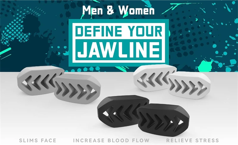 6 stücke Silikon Kiefer Trainer Mit EINEM Box Linie Exerciser Kauen Ball Fitness Gesichts Toner Gesicht Hals Muskel Trainer Kinn wange Übung – Detail 1