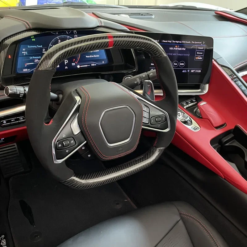 Suitable for Chevrolet Corvette C8 Sport Carbon Fiber Steering Wheel Retrofit
