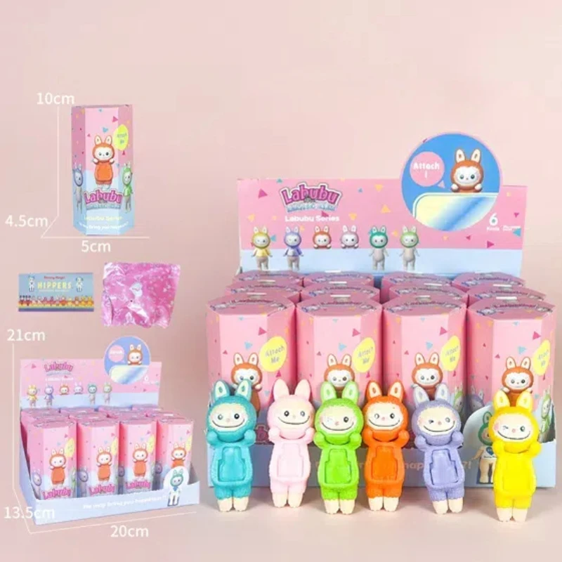 New Labubu Angel Series Vinyl Face Doll Desktop Decoration 12 Piece Cartoon Macaron Doll Cute Doll Birthday Gift Toy Anime Doll