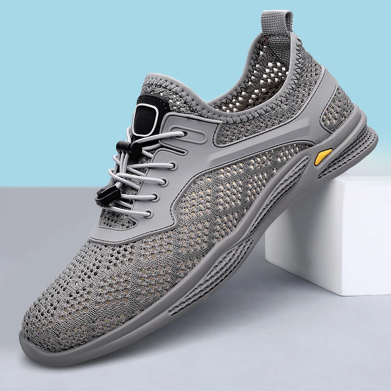 

Летняя мужская повседневная сетчатая обувь, крутые дышащие удобные мужские уличные походные кроссовки, модная мужская обувь на мягкой подошве с отверстиями