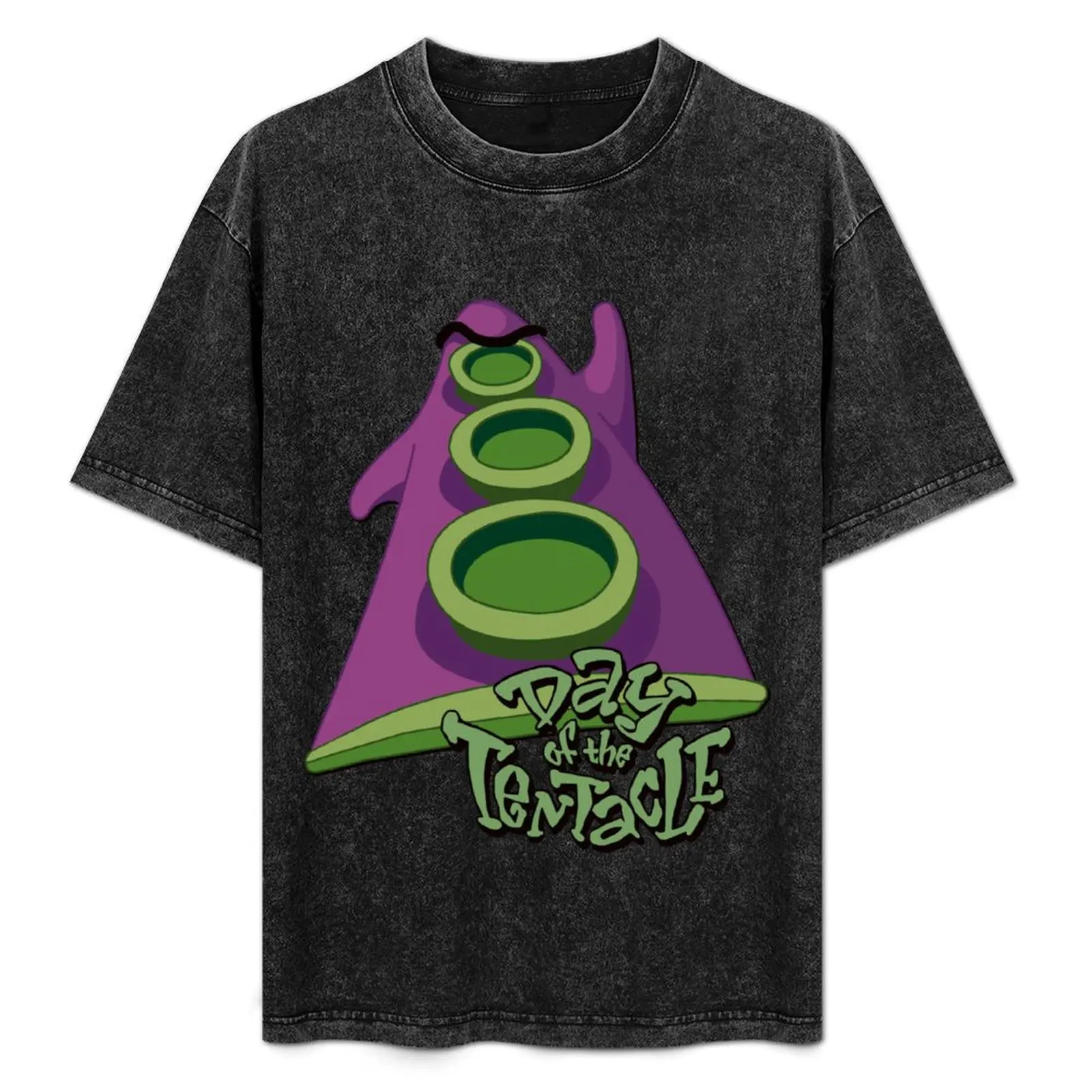 

Day of the Tentacle T-Shirt Basic Solid Color Short Sleeve Cotton Top