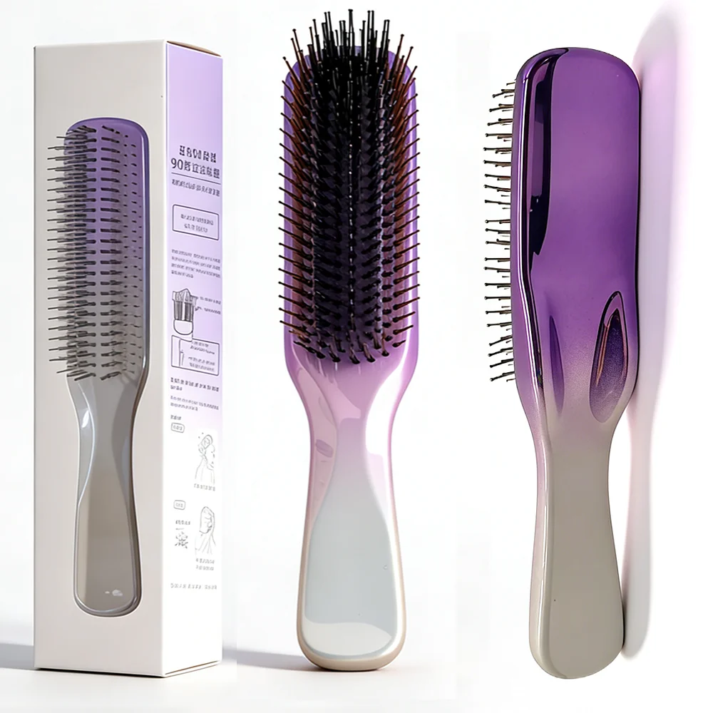 

High-end Anti-Frizz Golden Massage Comb Portable Soft Hairbrush Massager Hair Styling Tool