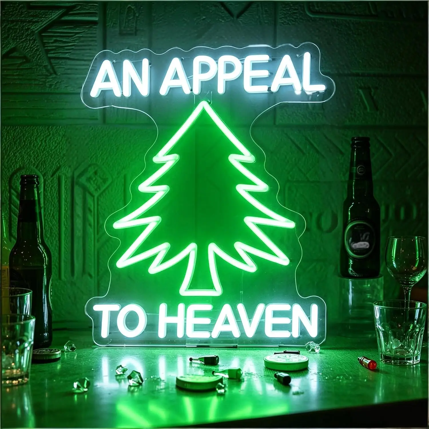 An Appeal to Heaven Neon Sign USB Powered Pine Tree LED Neon Light for Bar Man Cave Garage Office Bedroom Home Wall Decor Gifts