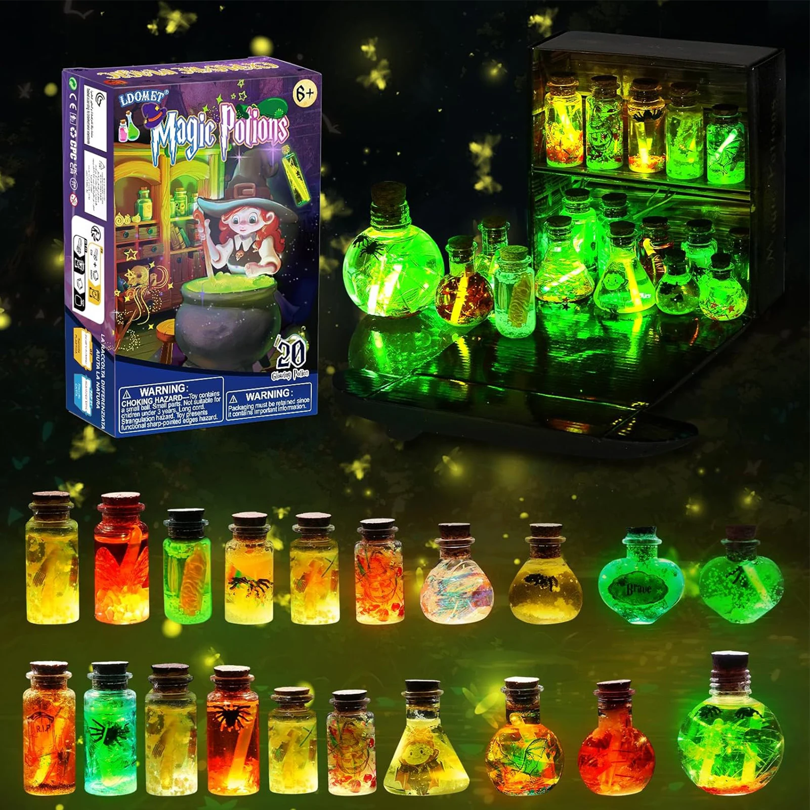 DIY Magical Potions DIY Handmade Toys Christmas Fairy Magic Potions Kit for Kids Halloween Decorations Toy 20/22 Bottles