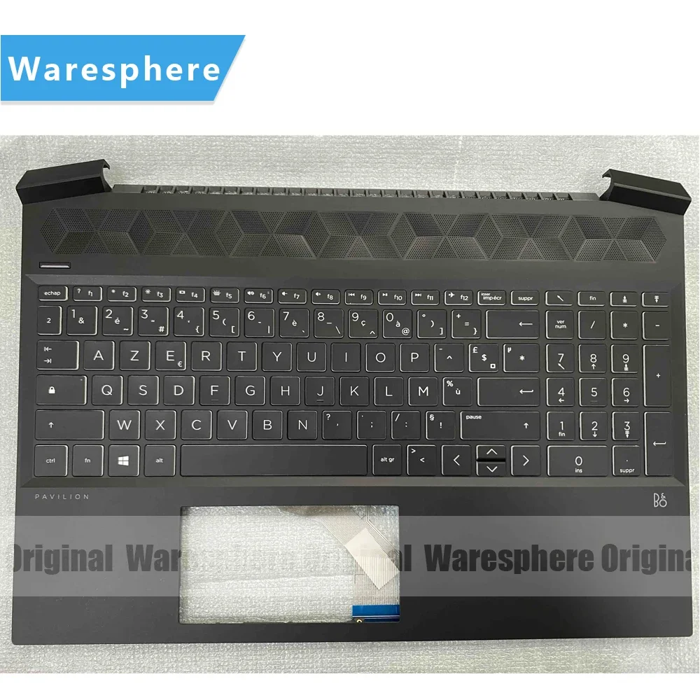 

New Top Cover Upper Case Palmrest with US backlit keyboard for HP Pavilion 15-EC L72598-051 46G3HTATP00 Black