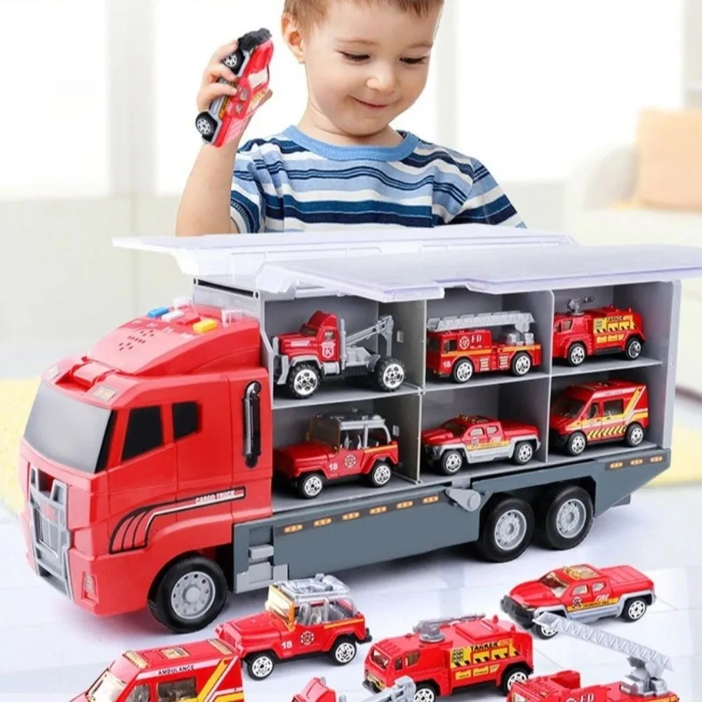 Symulacja Pojemnik Transportowy Model Ciężarówki ABS Plastik Odlewany Ciężarówka Budowlana Pojazd Samochód Zestaw Zabawek Odlewany Model Ciężarówki