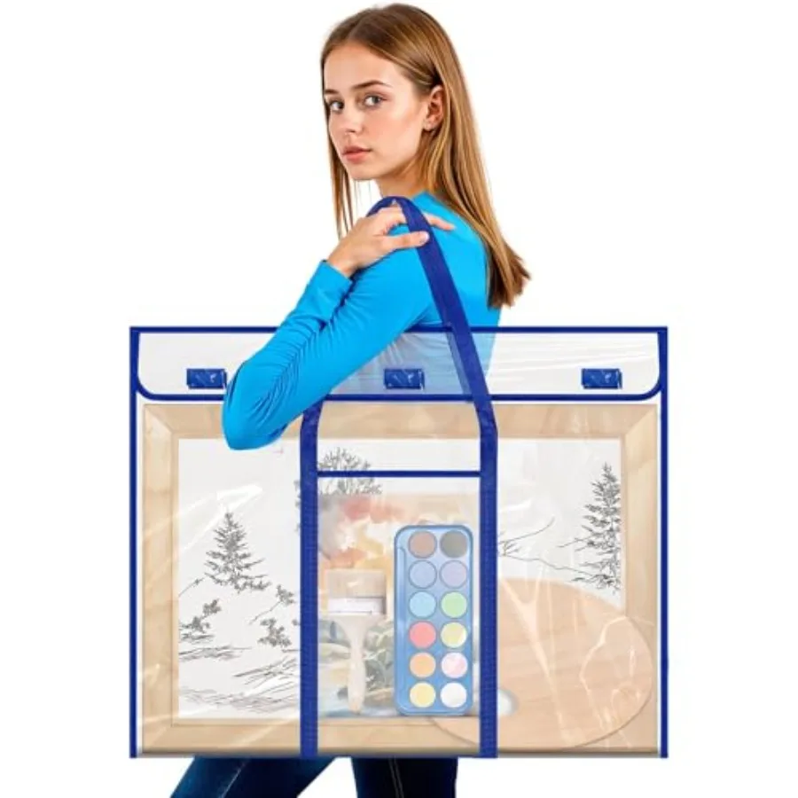 Almacenamiento de carteles de tablón de anuncios, bolsa grande de tabla de almacenamiento de 30x24 pulgadas para organizar portfolios artísticos, carteles, álbumes de recortes, 2 uds.