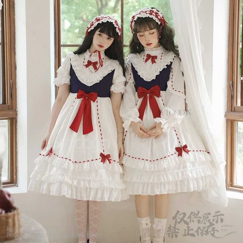 2024 Sonw Candy Lolita Christmas Cosplay Anime Kawaii Lolita Dress Uniform Princess Girl Vintage Elegant Tea Party Halloween