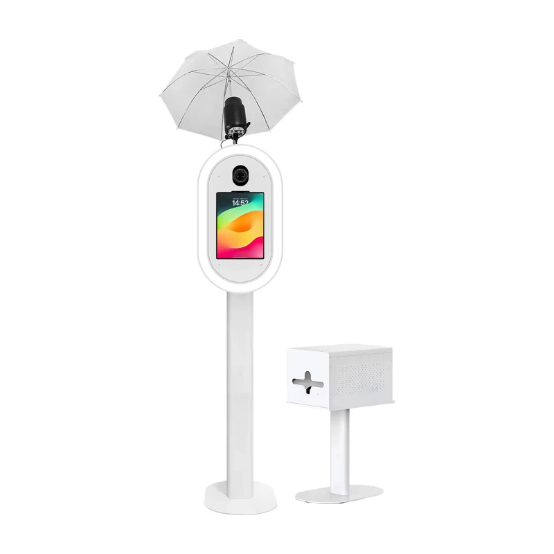 Oval Salsa iPad  Photo Booth Machine Quick Assembly DSLR Photobooth With Printer Cover And Stand Optional iPad Selfie Photobooth