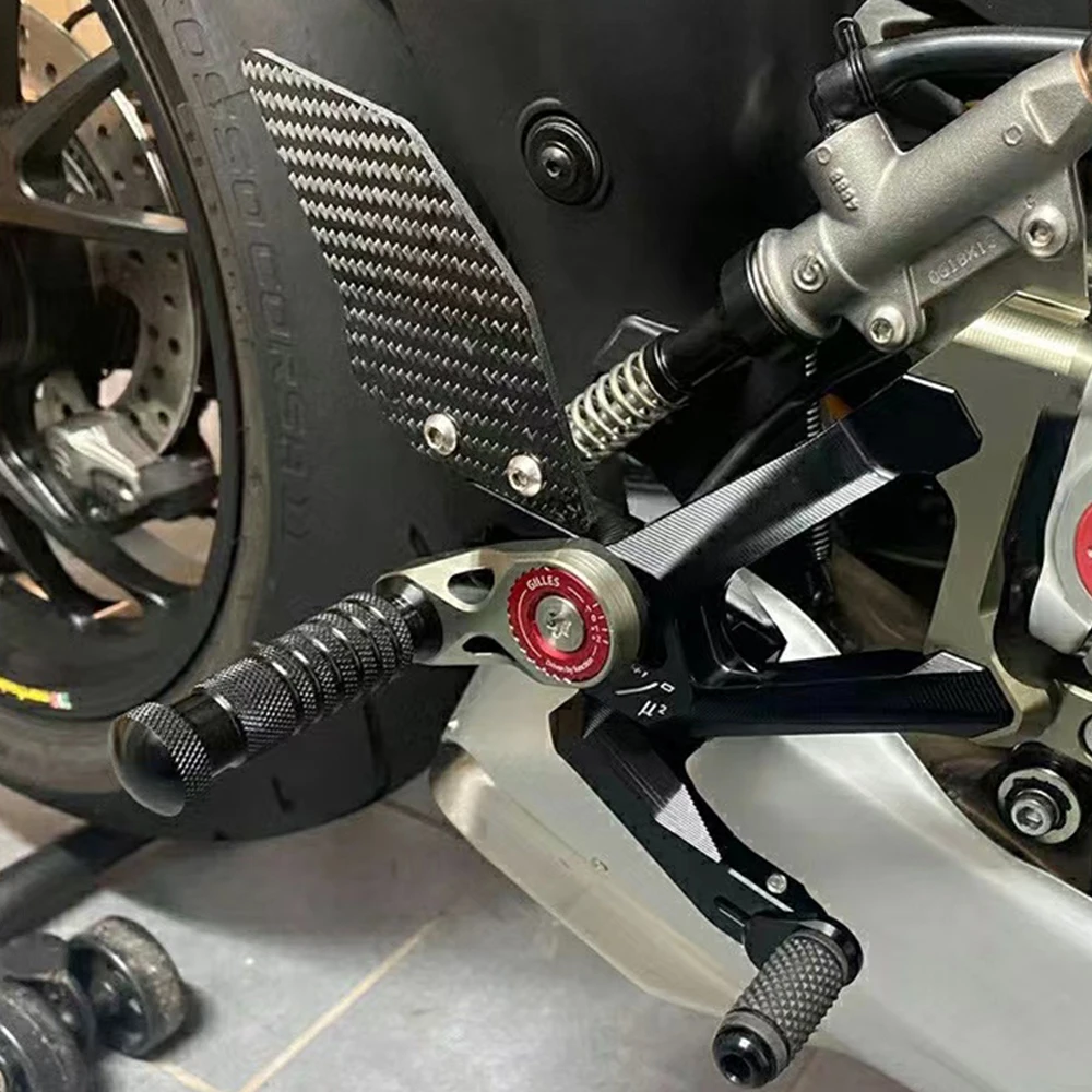 For Ducati Street Fighter V4 2018-2024 PANIGALE V4S V4 V4R V4 Motorcycle whole CNC & Carbon fiber Racing Rearset