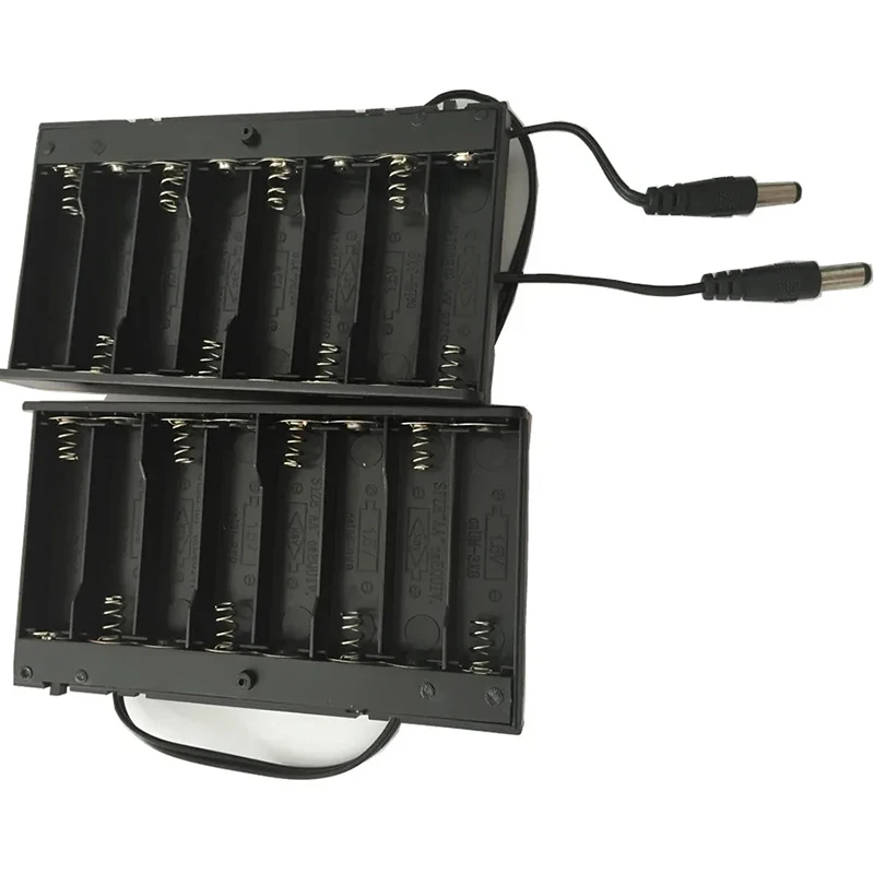 12v 8-aa-battery Storage Box Plastic 1.5v Battery Box With On/off Switch And Lid Dc Cable Power Box A2