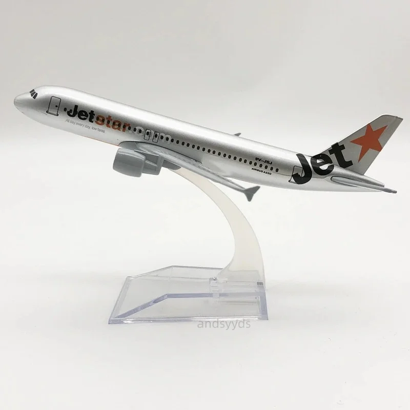 16cm 1/400 Scale Jetstar A320 Diecast Metal Airplane Model Kits with Stand for Aviation Enthusiasts Gift or Desktop Display view 4