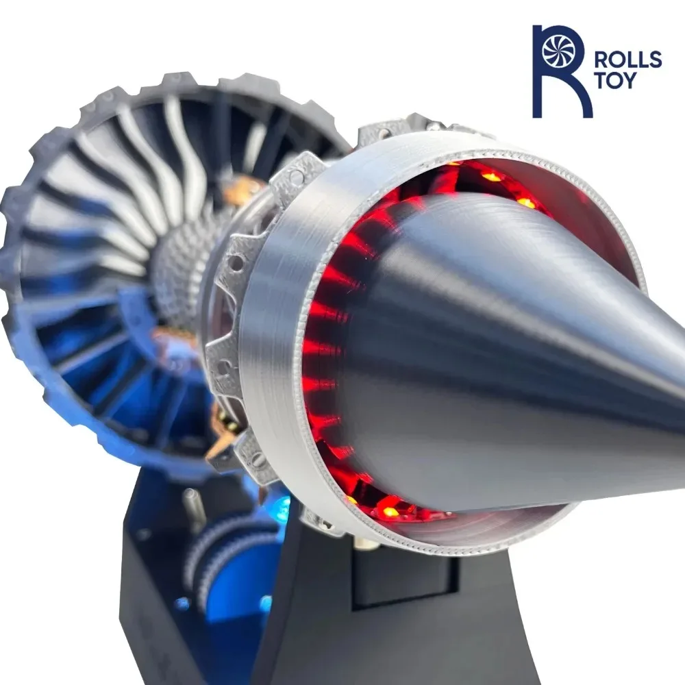 Rollstoy tr900 turbofan modelo de motor mecânico ciência educação brinquedo kit motor aeronave turbojet modelo blocos kits presente