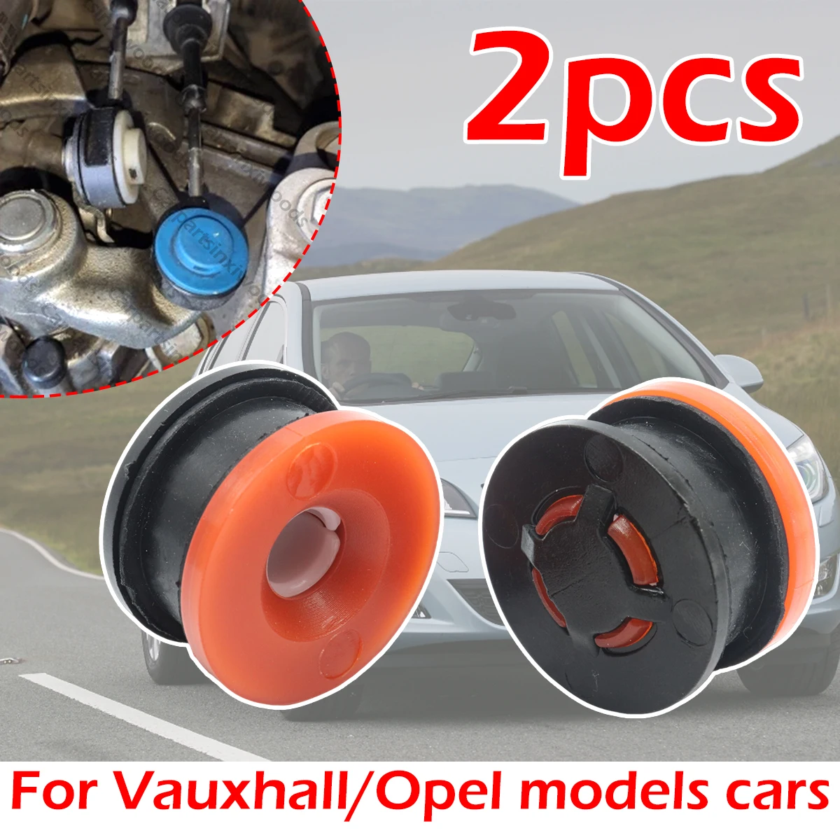 

2kit Gearbox Shifter lever Selector Connector Adapter Grommet Repair Cable Linkage End Rod Bushing Claw-Fit For Vauxhall Opel