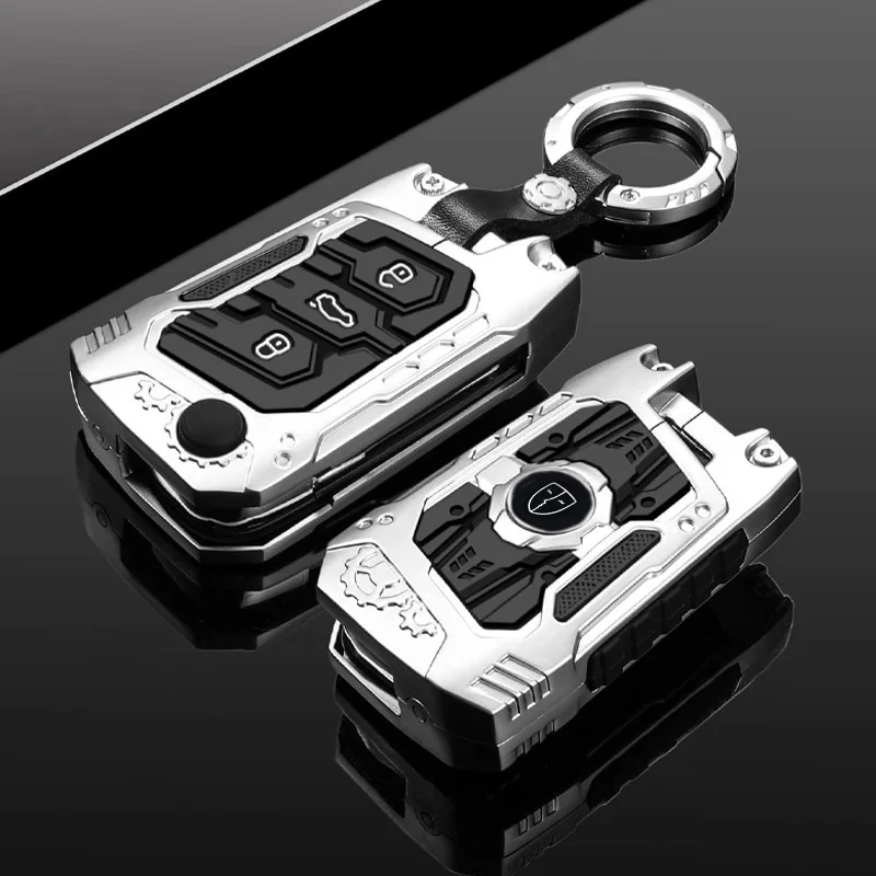 Schlüsseletui aus Zinklegierung für VW Volkswagen Polo Golf 7 Passat Tiguan MK2 Käfer Ateca Caddy T5 Flip Folding Cover Fob Autozubehör – Detail 10