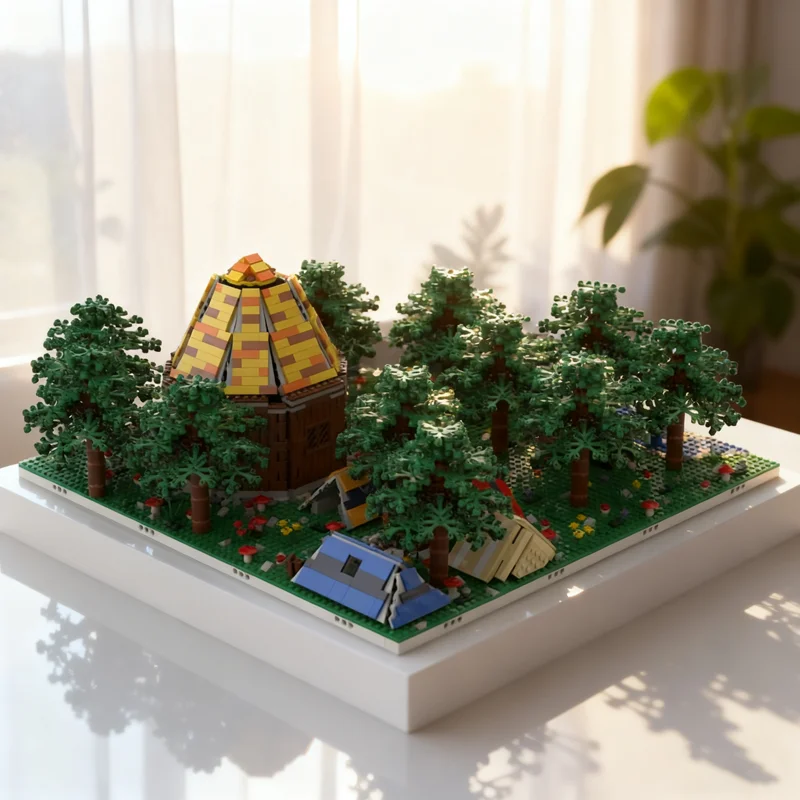 3413pcs MOC Modular Tent camp the woods build 4 Model toy Building blocks Assemble DIY creative Brick Christmas gift Birthday