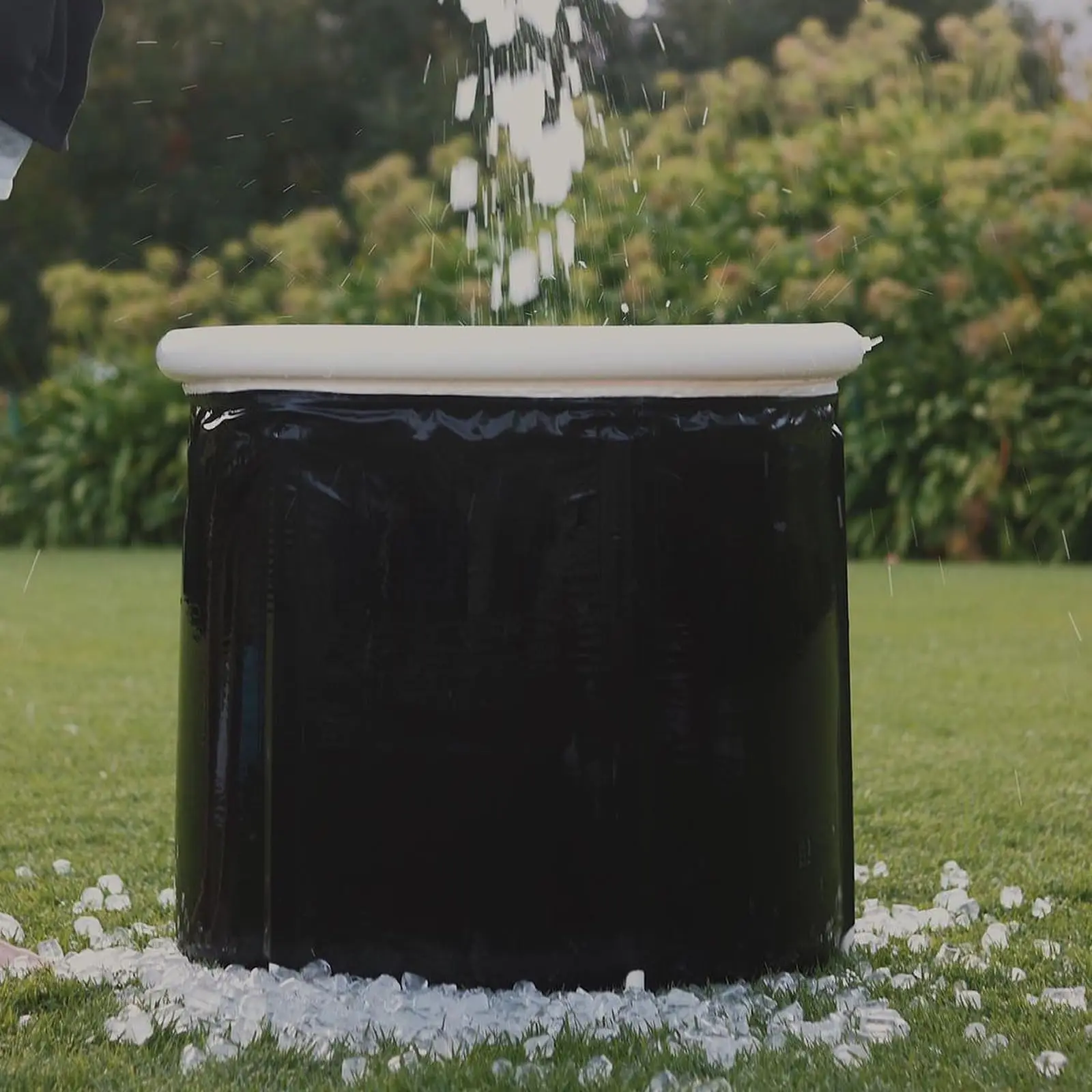 Bañera de baño de hielo para atletas, bañera independiente portátil para recuperación y terapia de agua fría, barril de hielo