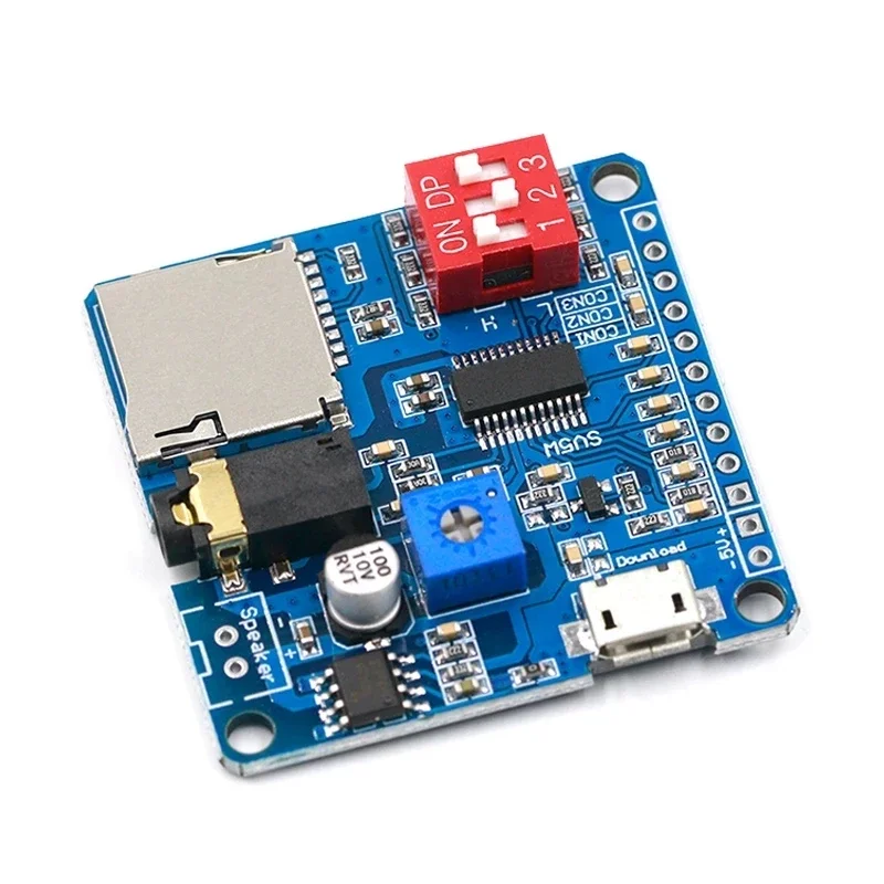 5pcs Mini DY-SV5W MP3 Player Module Trigger / Serial Port Control Audio Voice Playing Board