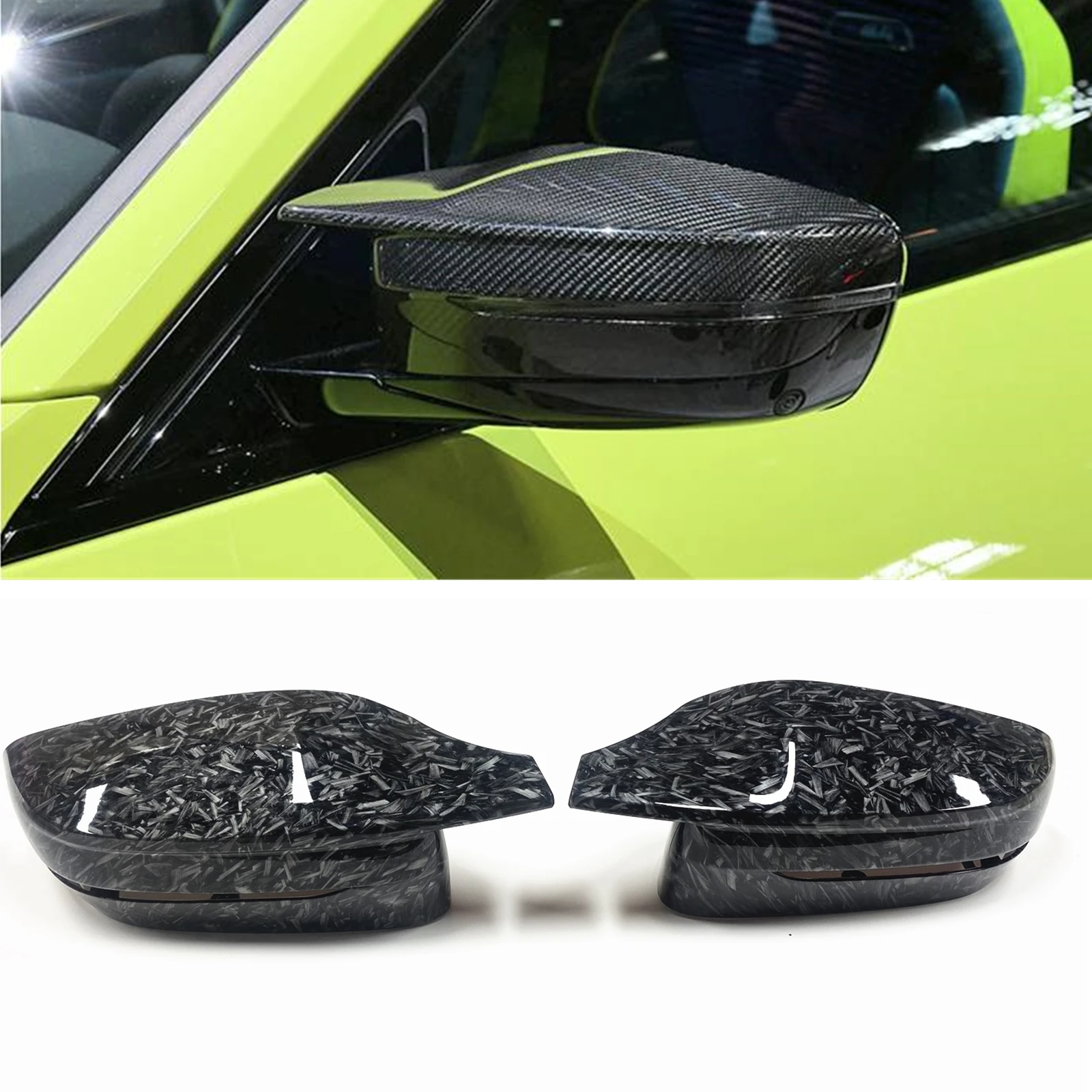 

Mirror Cover For BMW 3 Series G20 G21 G28 G30 2019 2020 2021 Forged Exterior Rear View Shell Cap Replacement