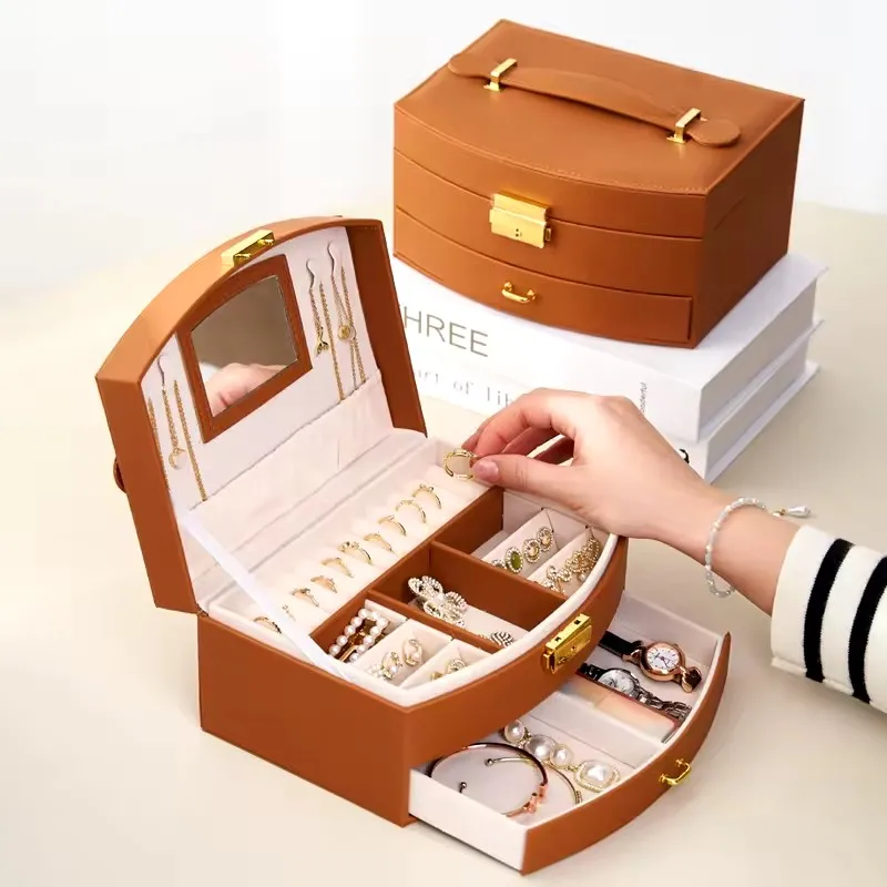 

Double Layer Large Capacity Jewelry Box Multi-layer Drawer Storage Box Used For Classifying And Storing Rings Earrings Necklaces