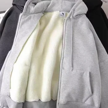 아메리칸 스타일 남성 가을 겨울 유행 양털 안감 두꺼운 카디건 후드 티셔츠 야외 착용을위한 내구성 자켓  Best5