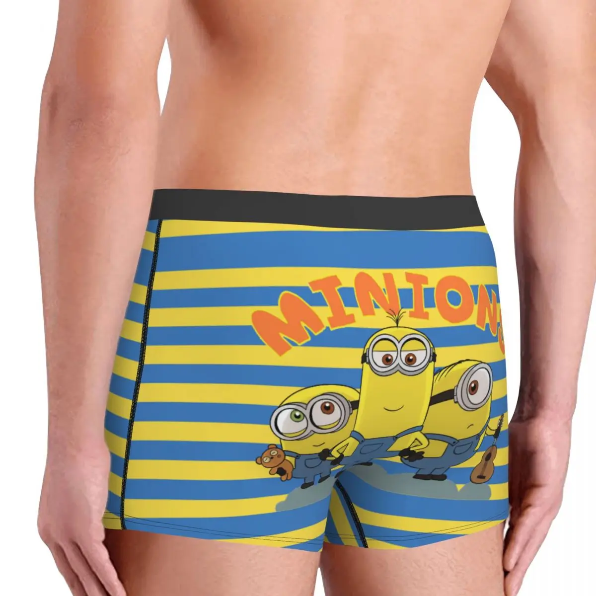 Custom Male Cool Minions Men's Underwear Boxer Briefs Breathable Shorts Panties Underpants