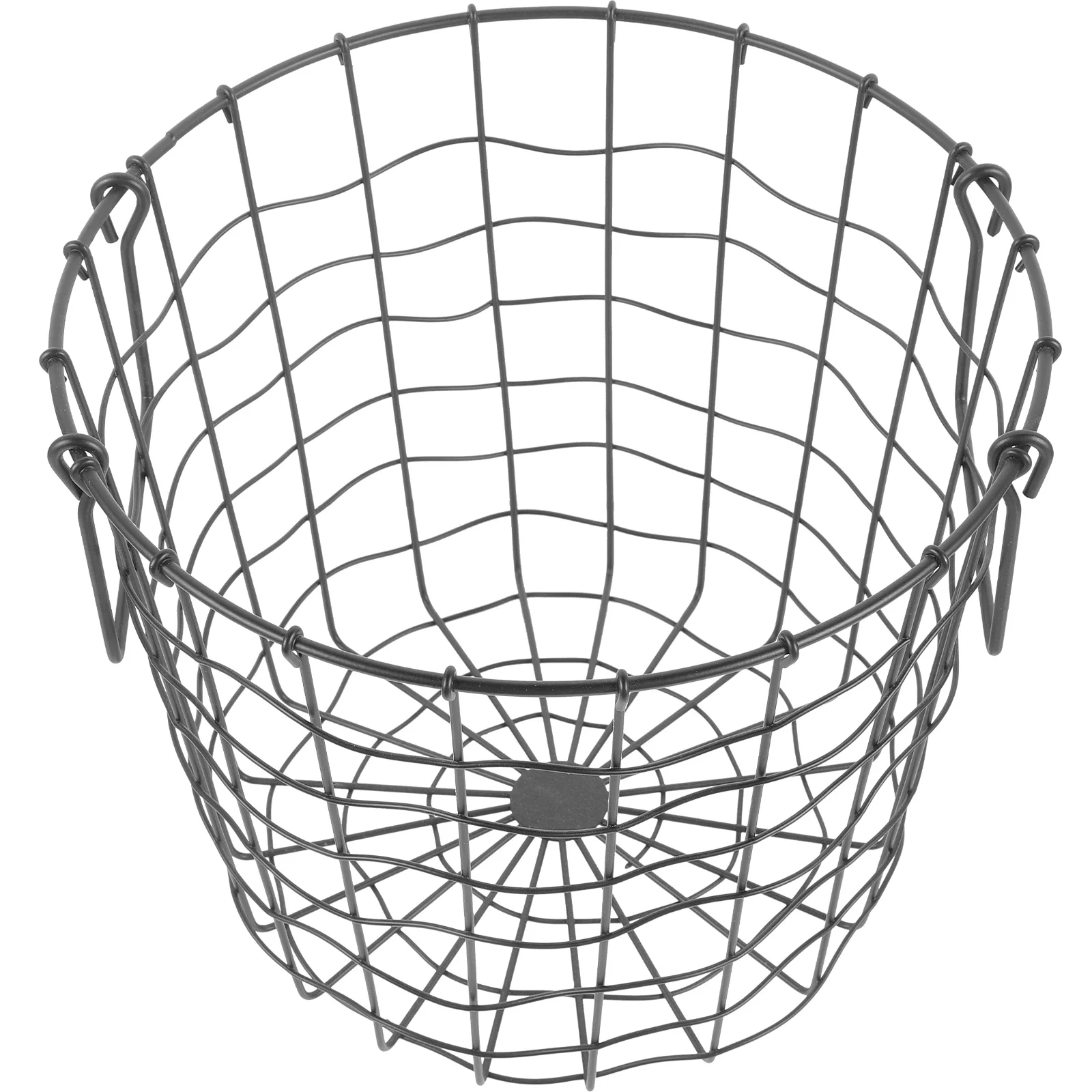 

Корзина для хранения лесозаготовок Настольный камин Кантри Круглый железный дрова Открытый (черный) Держатель корзин Крытый металлический провод для кемпинга