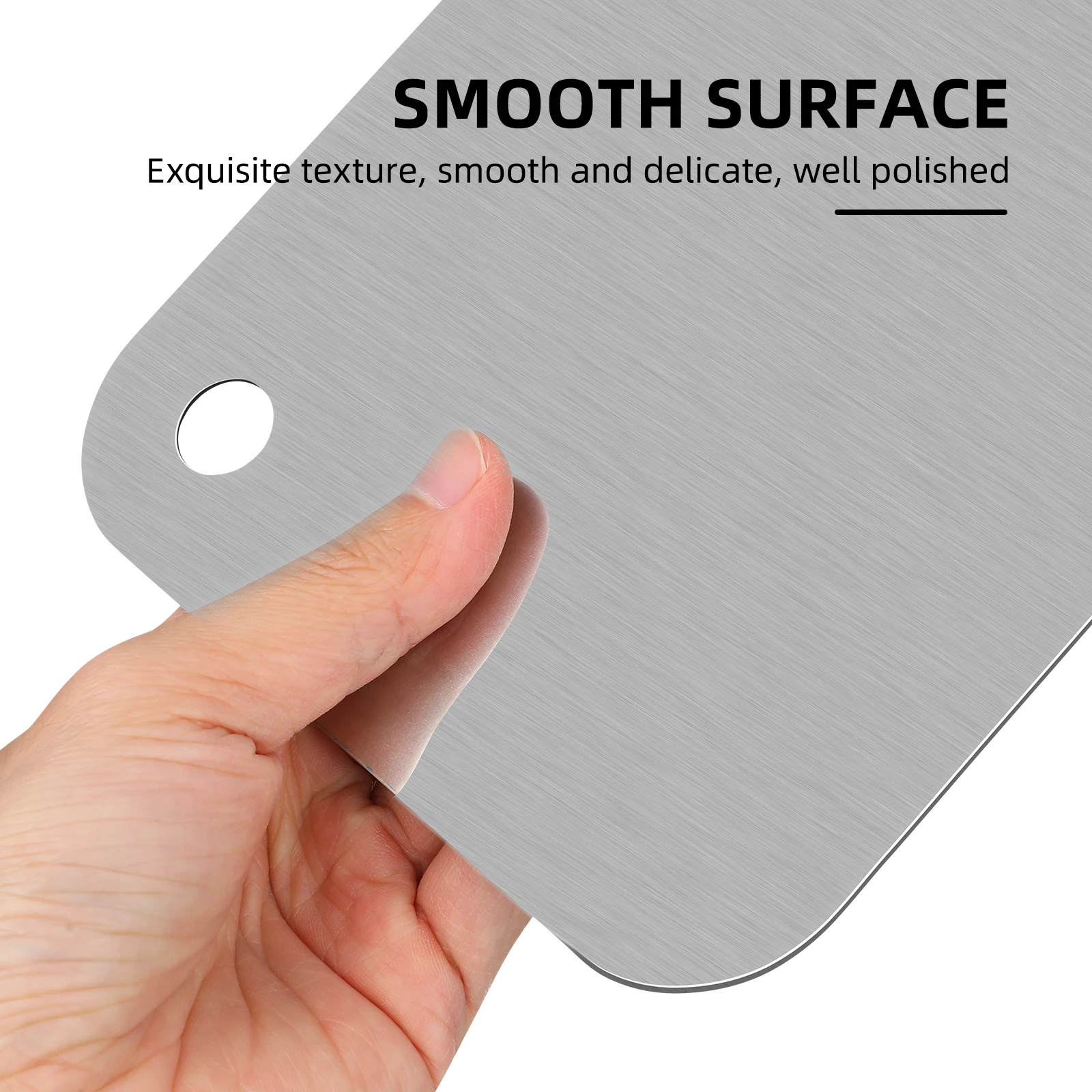 

Stainless Steel Board Reversible Non Rust Kitchen Chopping Block Chopping Board Fruit Meat Vegetable Fish