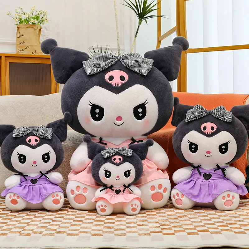 

60cm Sanrio Kuromi Plush Dolls Kawaii Pink Kuromi Soft Stuffed Animals Anime Figure Pillow Cartoon Decor Kids Toys Birthday Gift