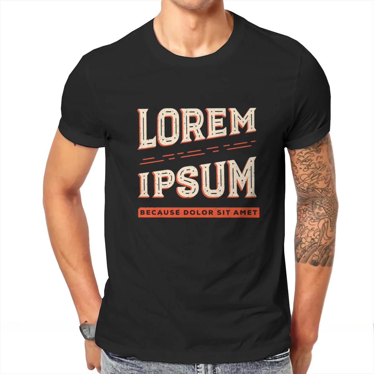 Camiseta masculina solta Lorem Ipsum novidade, impressão confortável, desenvolvedor de software, programador de TI Geek