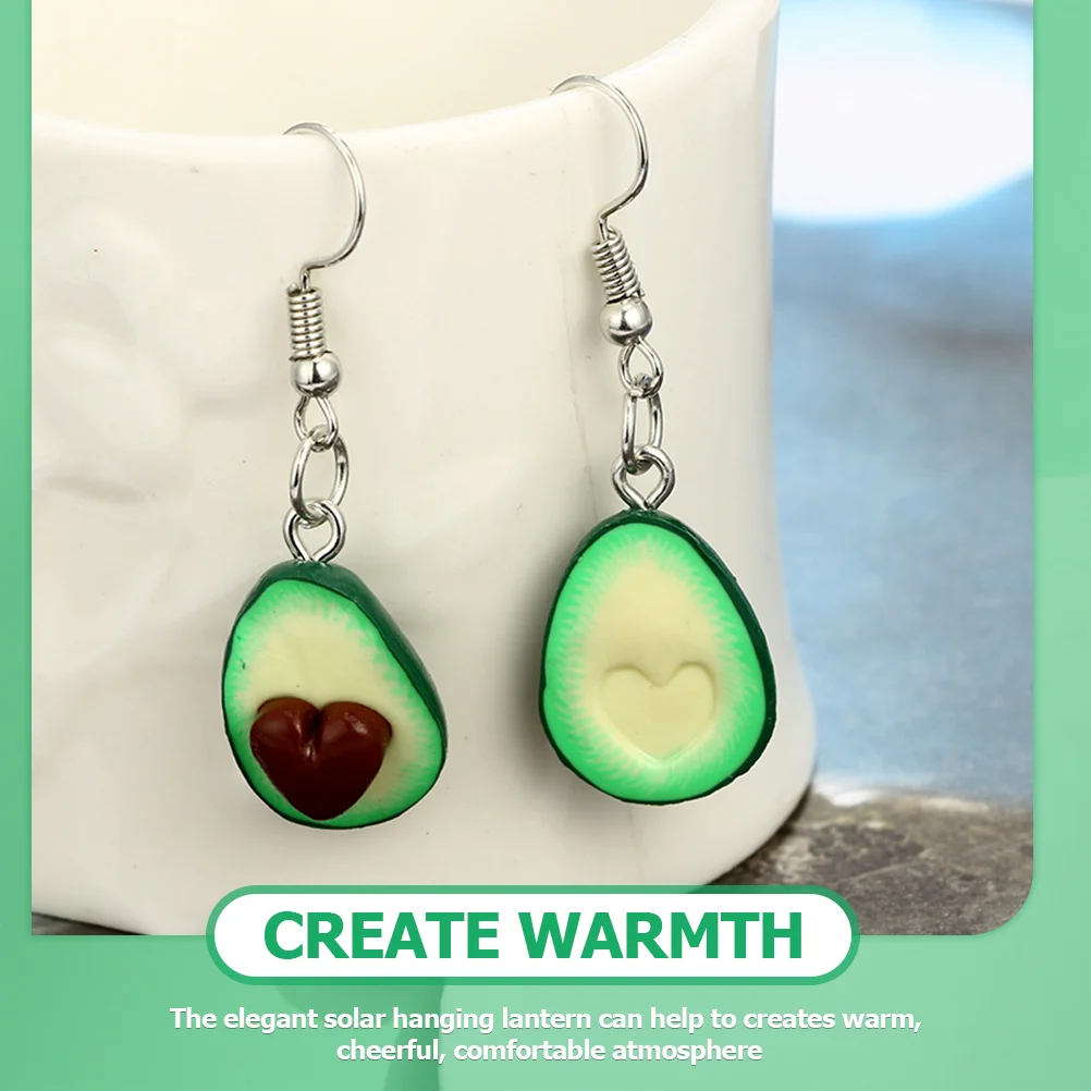 Creative Earrings Avocado Teen Girls Fruit Hanging Polymer Clay Women Cartoon Miss