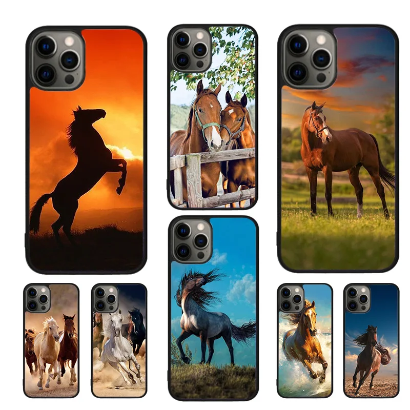 Animal Steed Horse Mobile Phone Cases Cover For iPhone 16 15 14 12 13 mini 11 Pro MAX apple 6 7 8 Plus SE2020 Coque