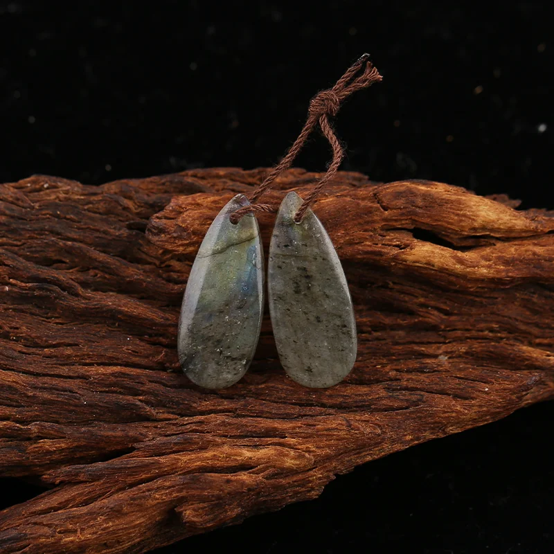 B&F Labradorite Earring Beads for Jewelry Making, Handmade Natural stones beads, Stones for jewelry Making Supplies