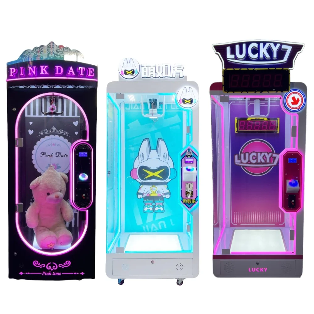 

Розовая дата Lucky Gift Prize Cut to Win Arcade Game Claw Machine Barber Lucky 7 Cut Win Prize Cutting Автоматическая подарочная игровая машина