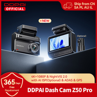 2025 New DDPAI Dash Cam Z50 Pro 4K Car DVR Night Vision Voice Control 5GHz Wi-Fi GPS ADAS 24h Parking mode Front and Rear Camera