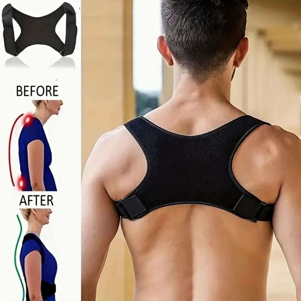 Adjustable Breathable Back Support Brace Posture Corrector Body Shaping Belt for Men Women Improves Posture Prevents Back Pain - view 4